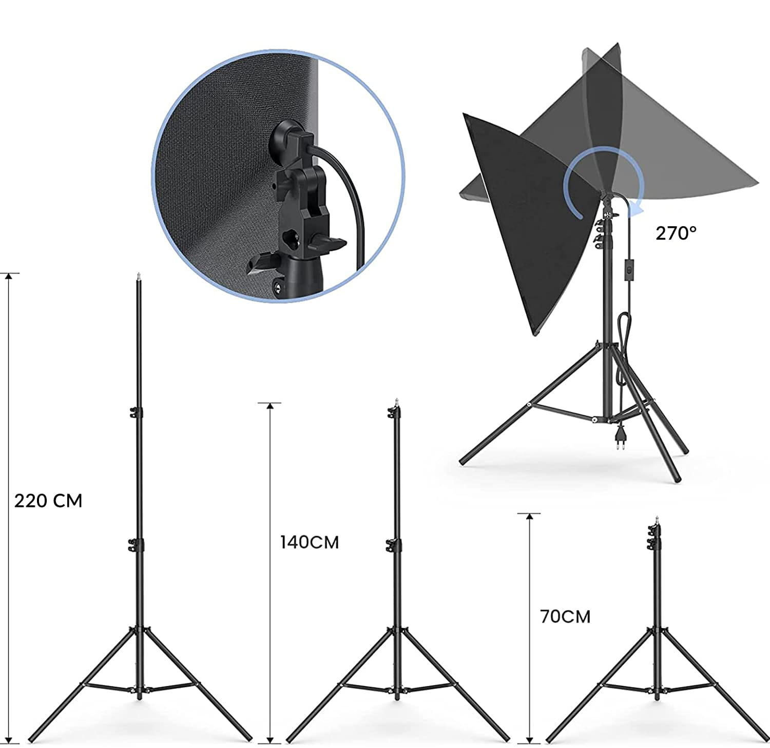 Softbox fotografie - met statief - antislip