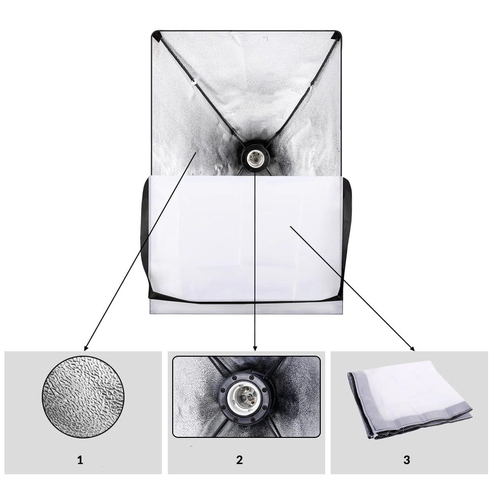 Softbox fotografie - met statief - antislip