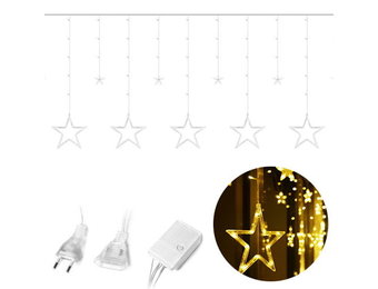Kerstverlichting - sterren - gordijn - 4m