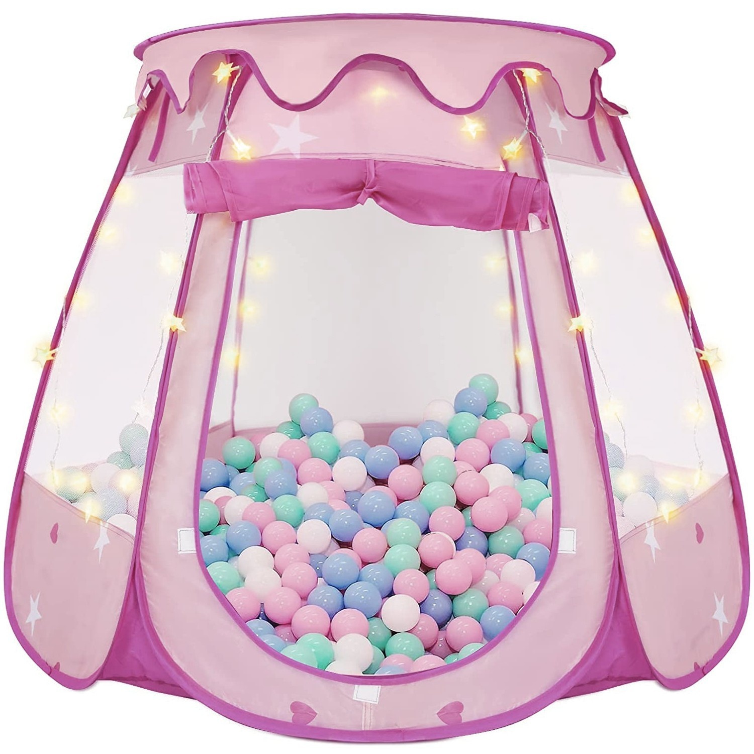 Ballenbak tent - roze - 150 x 90 cm