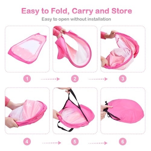 Ballenbak tent - roze - 150 x 90 cm