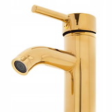Wastafelkraan - twee slangen - goud
