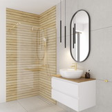 Wastafelkraan - twee slangen - goud