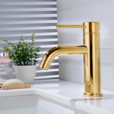 Wastafelkraan - twee slangen - goud