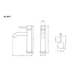 Wastafelkraan - twee slangen - goud