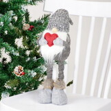 Kerstkabouter - kerst gnoom - met hart - knuffel