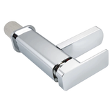 Wastafelkraan - twee slangen - grijs