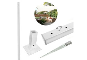 Schaduwdoek palen - wit - 12x12x15,5 cm