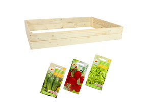 Moestuinbak - met groente zaden - 120x120x18cm