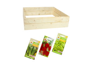 Moestuinbak - incl. zaden - 150x150x18cm - 405L