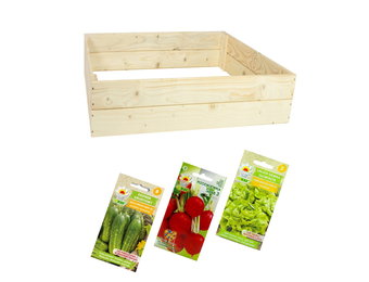 Moestuinbak - incl. zaden - 150x150x18cm - 405L