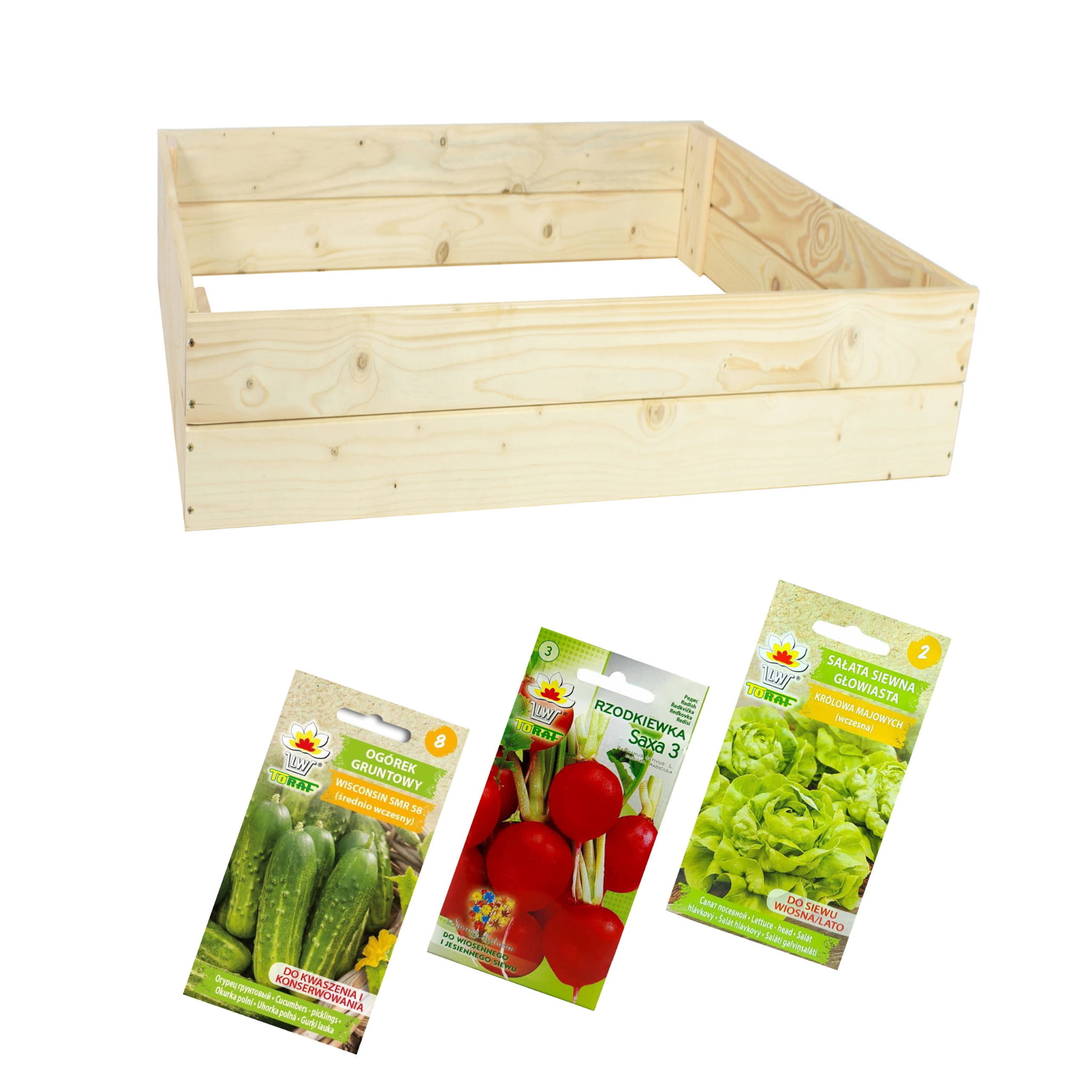 Moestuinbak - incl. zaden - 150x150x18cm - 405L