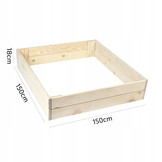 Moestuinbak - incl. zaden - 150x150x18cm - 405L