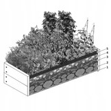 Moestuinbak - incl. zaden - 150x150x18cm - 405L