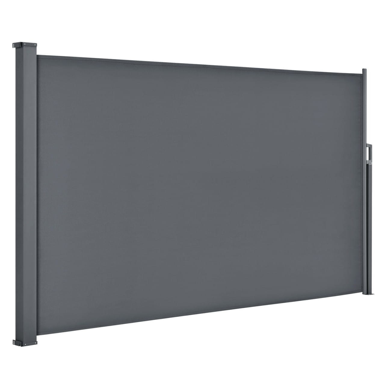 Windscherm - grijs - uitschuifbaar - 350x180 cm