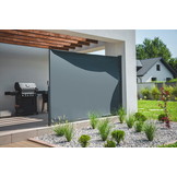 Windscherm - grijs - uitschuifbaar - 350x180 cm