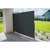 Windscherm - grijs - uitschuifbaar - 350x180 cm