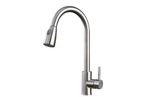 Keukenkraan uittrekbaar - 83 cm slang -  chroom