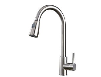 Keukenkraan uittrekbaar - 83 cm slang - chroom
