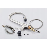 Keukenkraan uittrekbaar - 83 cm slang - chroom