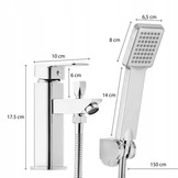 Douche mengkraan - met handdouche - chroom