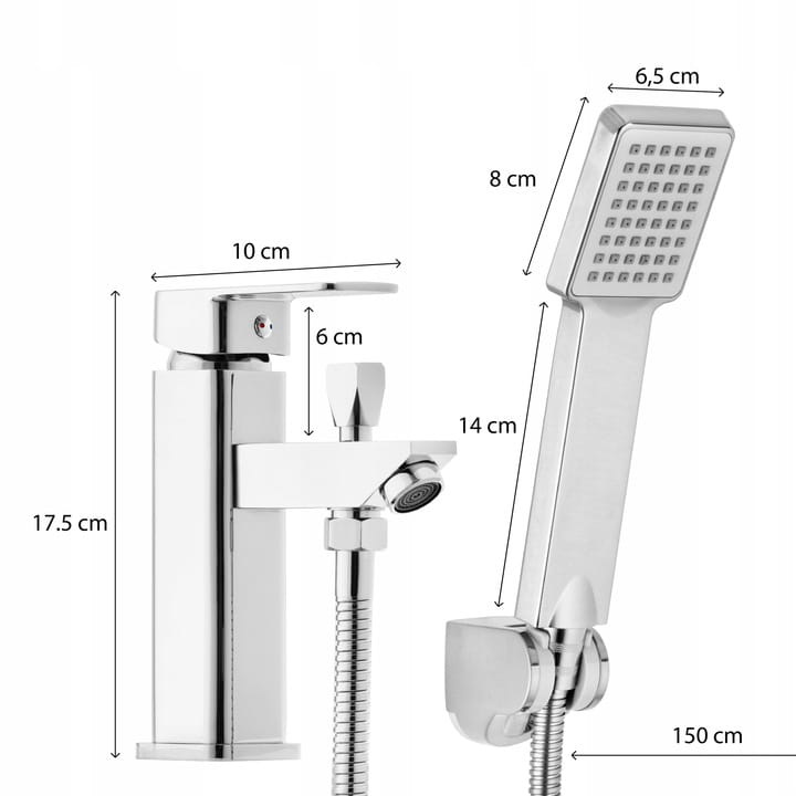 Douche mengkraan - met handdouche - chroom