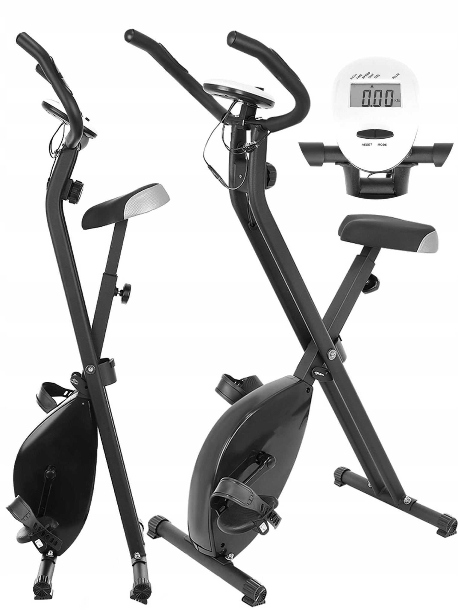 Inklapbare fietstrainer - zwart - 7 niveaus