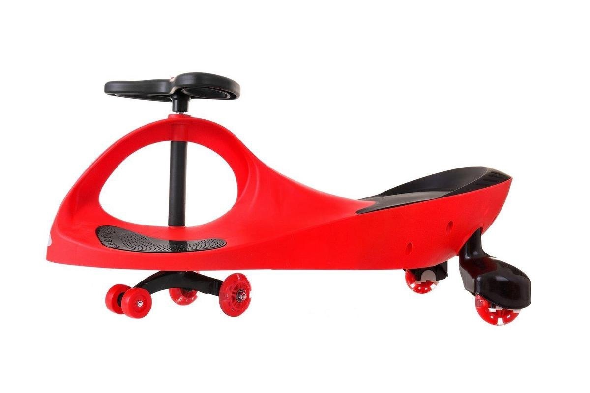 Wiggle car - wiebelauto - met LED-verlichte wielen - rood