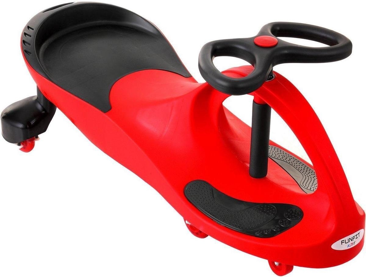 Wiggle car - wiebelauto - met LED-verlichte wielen - rood