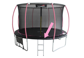 Trampoline net - binnenrand - 305 cm - zwart & roze