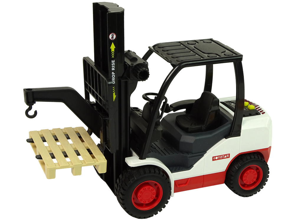 Vorkheftruck speelgoed - 32x13x18 cm - zwart & wit - vanaf 3 jaar