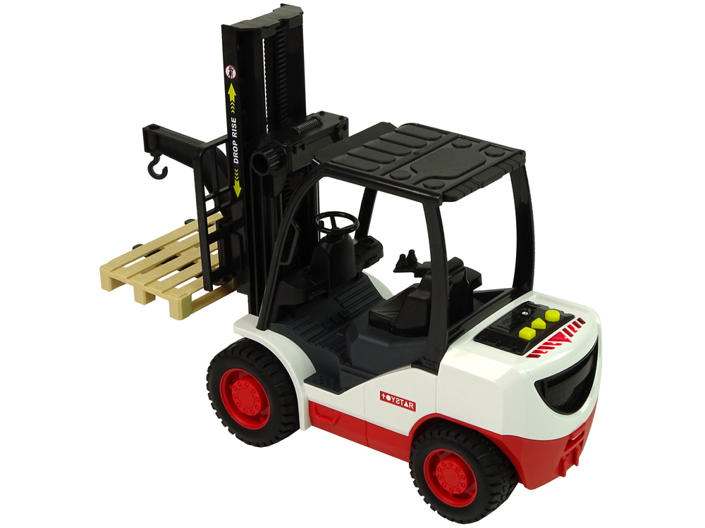 Vorkheftruck speelgoed - 32x13x18 cm - zwart & wit - vanaf 3 jaar