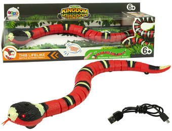 Speelgoed slang - op afstand bestuurbaar - 40 cm - rood