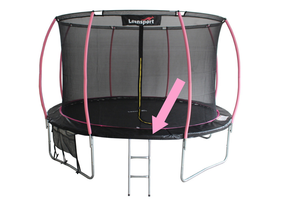 Trampoline net - binnenrand - 366 cm - zwart & roze