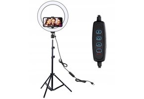 Ringlamp - Kleur licht warm, natuurlijk, koud - roterend statief