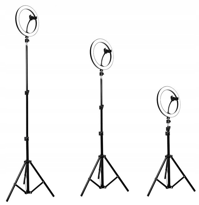 Ringlamp - Kleur licht warm, natuurlijk, koud - roterend statief
