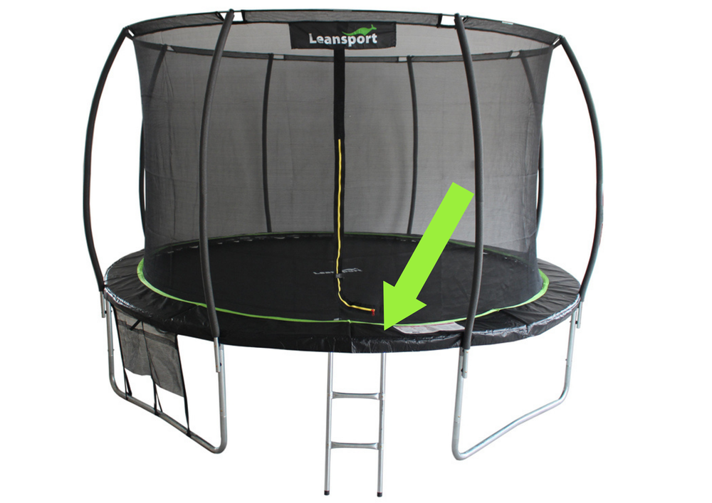 Trampoline net - binenrand - 244 cm - zwart & groen