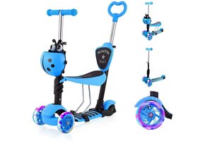 Mini scooter zadel step - driewieler - blauw - leeftijd: 1-8 jaar