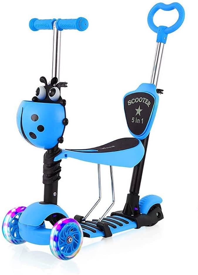 Mini scooter zadel step - driewieler - blauw - leeftijd: 1-8 jaar