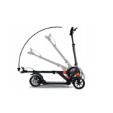 Step met schokbrekers en schijfremmen - zwart - tot 100 kg