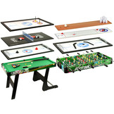 8in1 multi game tafel - tafelvoetbal,air hockey,krullen,biljart,bowling,ping pong
