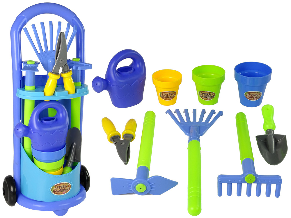 Kinder tuinset - met trolley - tuingereedschappen