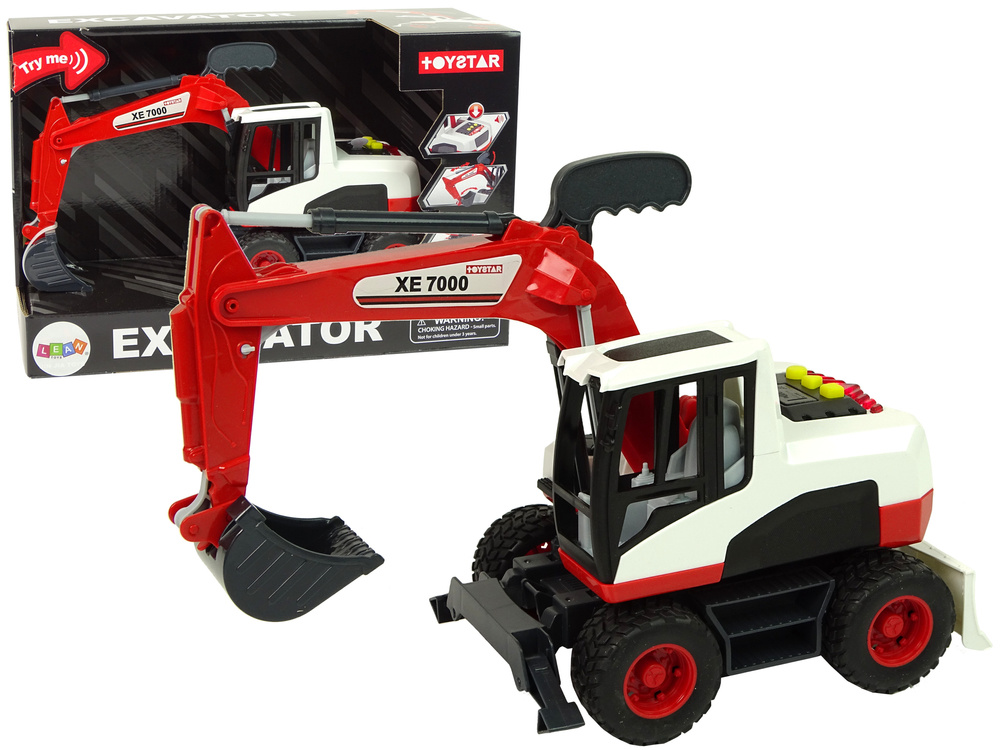 Graafmachine speelgoed - rood zwart - 30x14x19cm