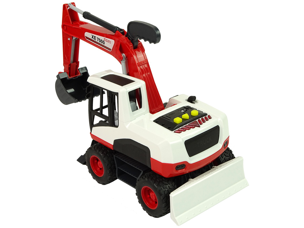 Graafmachine speelgoed - rood zwart - 30x14x19cm