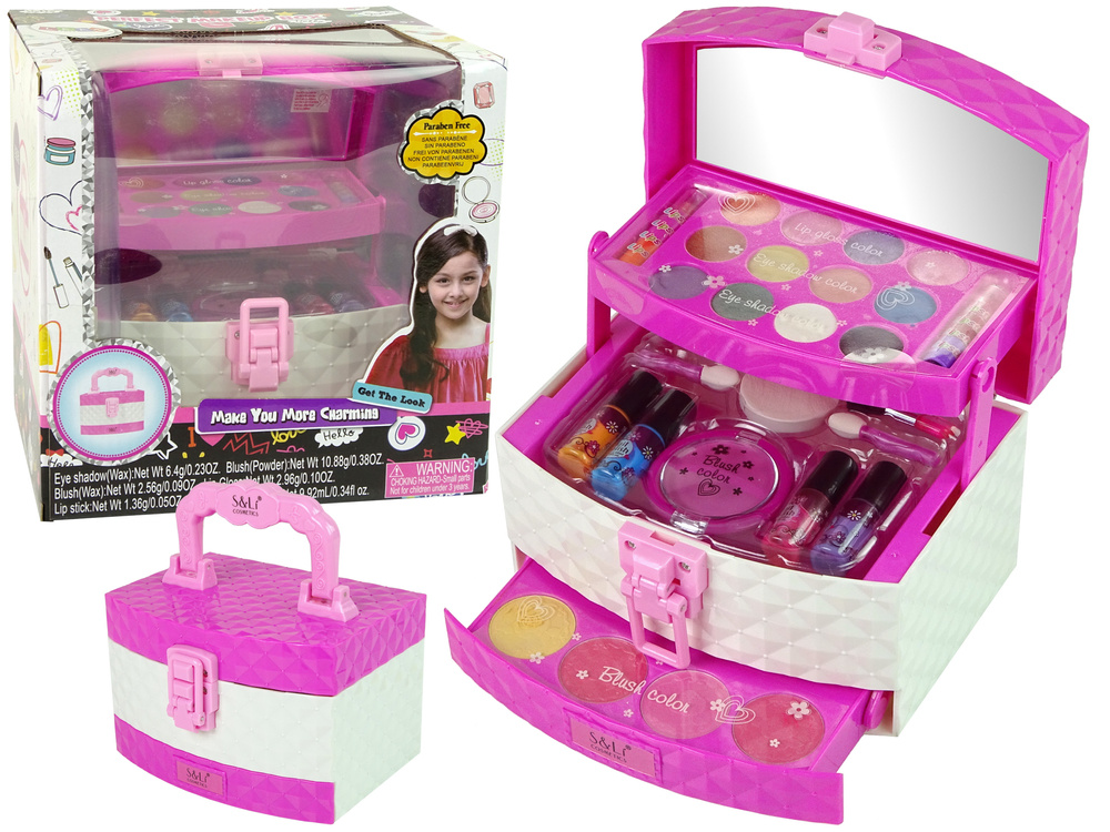 Make up setje - voor kinderen - 21cmx19 cmx21 cm