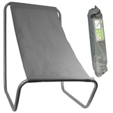 Ligstoel - strandstoel - inklapbaar met een zwarte tas