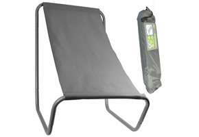 Ligstoel - strandstoel - inklapbaar met een zwarte tas