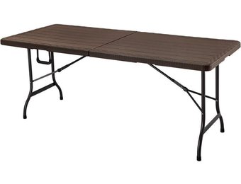 Opklapbare tafel - 180 cm lang - bruin