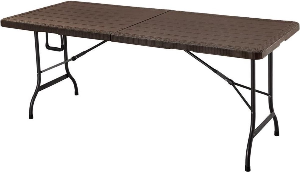 Opklapbare tafel - 180 cm lang - bruin