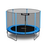 Trampoline - 312 cm - blauw - met ladder en buitenrand net - tot 150 kg